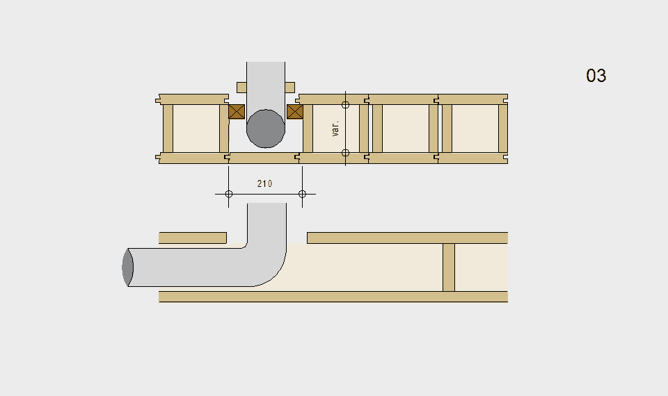 Lüftungsleitung oben LKE